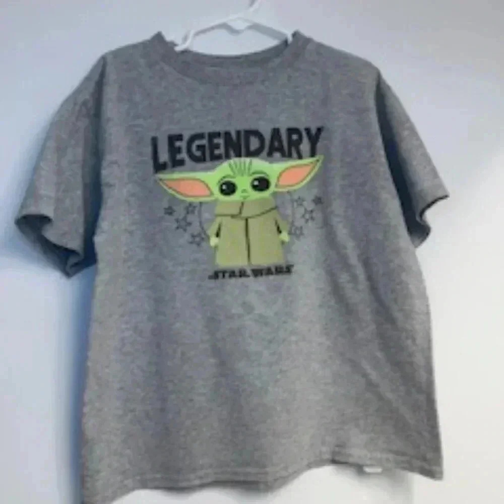 Youth Star Wars T-Shirt Yoda Graphic Gray